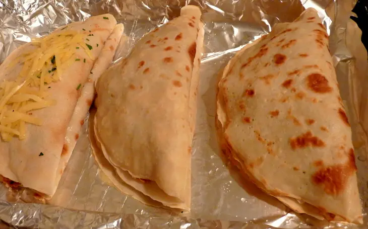 Блины "мясной полумесяц": шаг 5