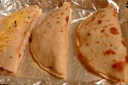 Блины "мясной полумесяц": шаг 5