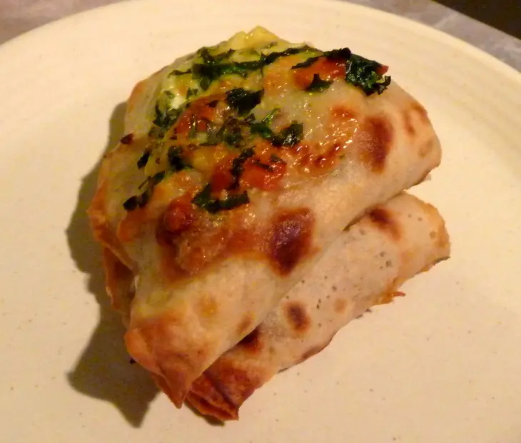 Блины "мясной полумесяц": шаг 9