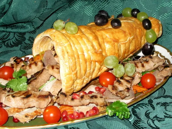 Мясное ассорти "рог изобилия": шаг 8
