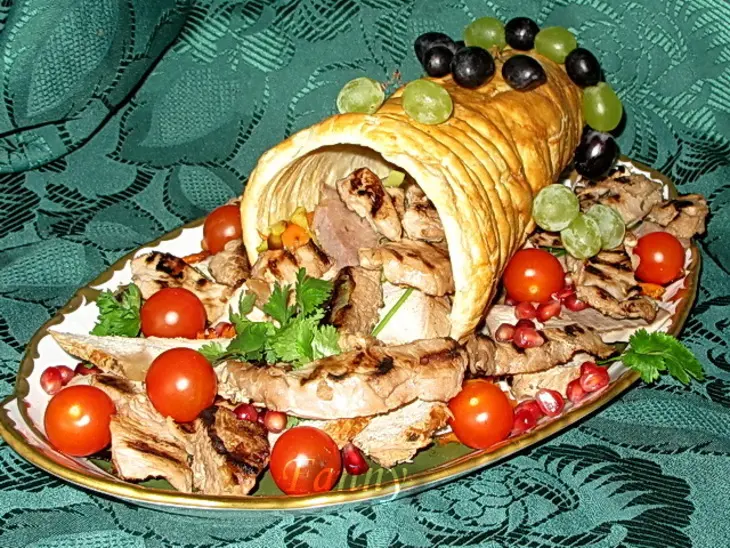 Мясное ассорти "рог изобилия": шаг 9