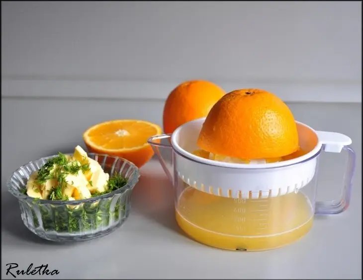 Красная рыба с укропным маслом и апельсиновым фенхелем.: шаг 2
