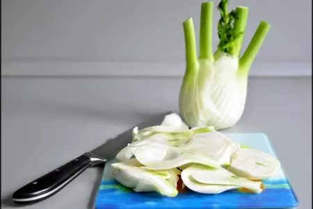 Красная рыба с укропным маслом и апельсиновым фенхелем.: шаг 7