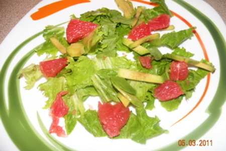 Салат с грейпфрутом и сыром дорблю: шаг 6