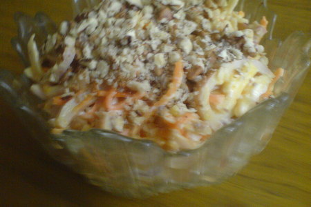Салат с кальмарами и корейской морковкой: шаг 2