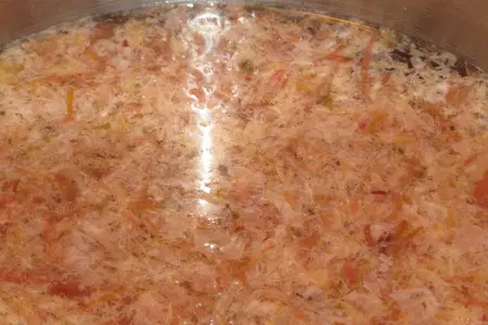 Oyakodon 親子丼 яичница с курицей в кипящем соусе дамбури.: шаг 3