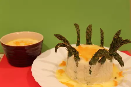 Мусс из спаржи и курицы с апельсиновым маслом: шаг 5