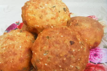 Творожные кексы с семечками и кунжутом: шаг 5