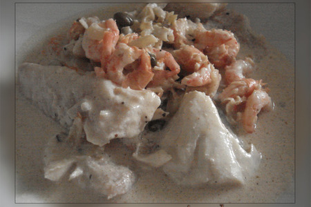 Рыбное да с креветками рагу - в соусе с каперсами: шаг 11