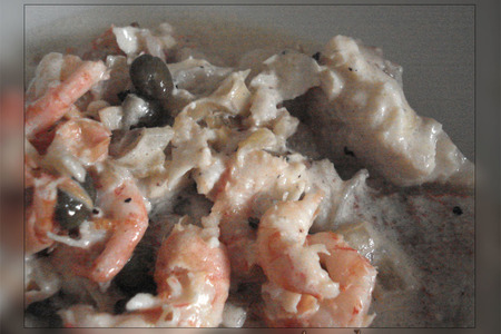 Рыбное да с креветками рагу - в соусе с каперсами: шаг 12
