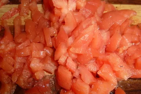 Баклажаны фаршированные овощами, зепеченные под крышей моцареллы: шаг 6
