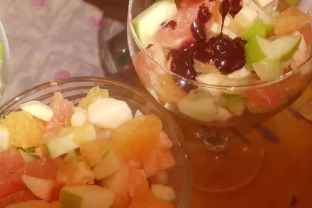 Фруктовый салат с шоколадно кофейным соусом для моей любимой даши!!!: шаг 6