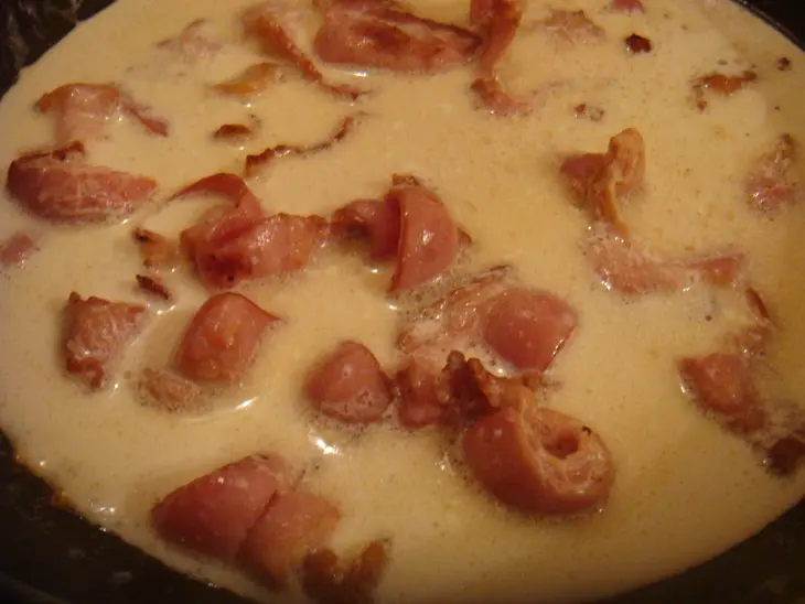 Паста а-ля карбонара: шаг 3