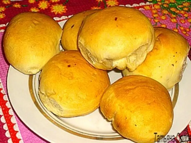 Пирожки с грибами и фасолью. постные.: шаг 6