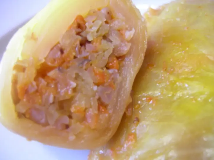 Постные голубцы с гречкой, грибами и картофелем.: шаг 5