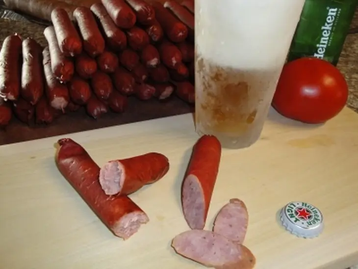 Копчёные свиные колбаски: шаг 8