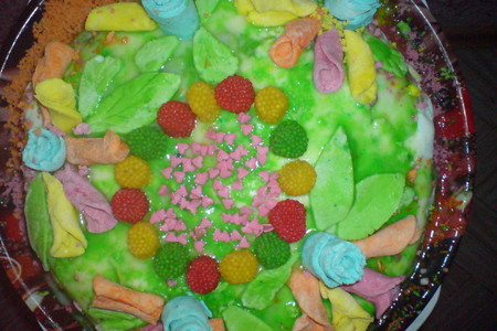 Разноцветная мастика для тортика: шаг 5
