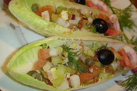 Лодочки из цикория: шаг 3