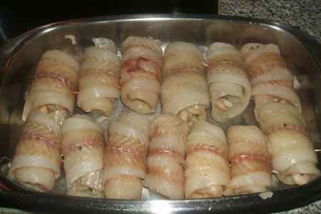 Рыбные роллы с креветками в соусе: шаг 4
