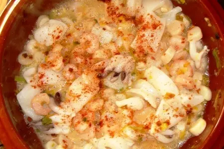 Рис с морскими гребешками и каракатицей...: шаг 5