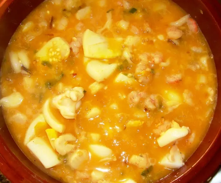 Рис с морскими гребешками и каракатицей...: шаг 6