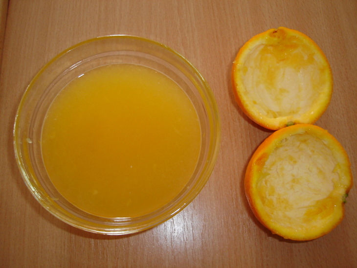 Желе в апельсине: шаг 1