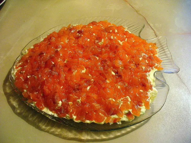 Салат"одуванчик": шаг 3