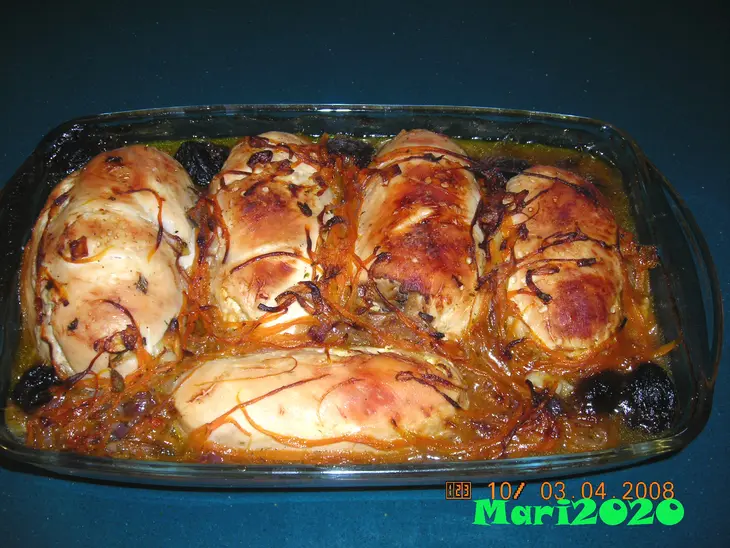 Запеченные фаршированные куринные рулетики: шаг 8