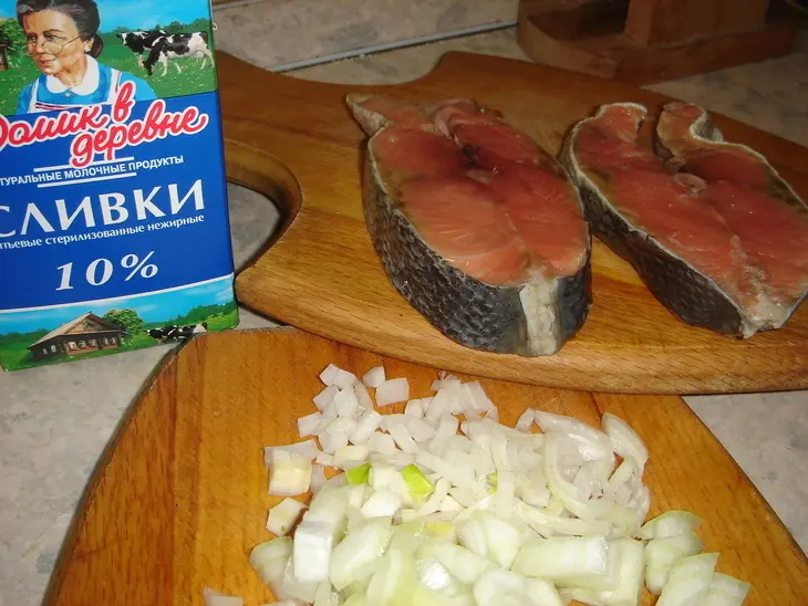 Тальятелле с лососем по домашнему: шаг 2