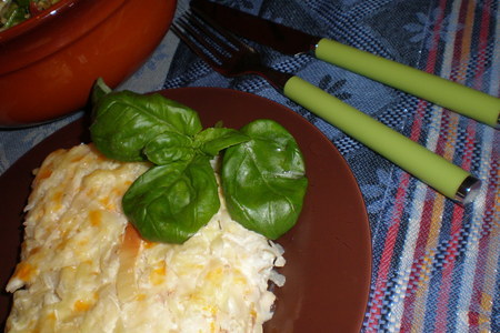 Филе хека под сырно-овощной шубой: шаг 9