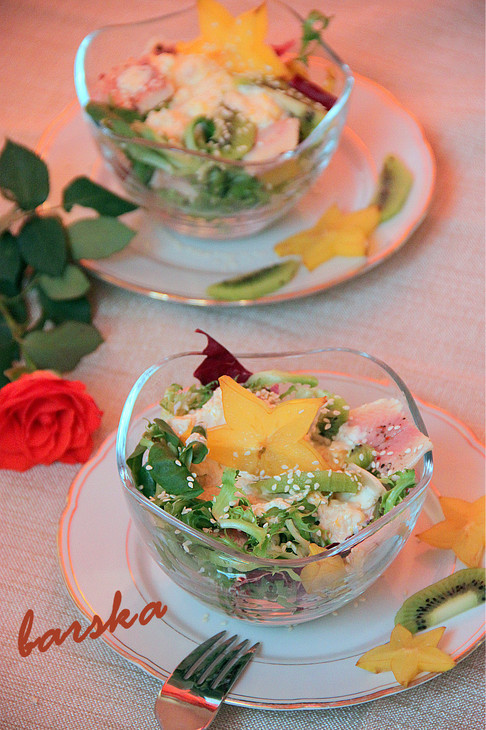 Салат с форелью "праздник вкуса": шаг 8