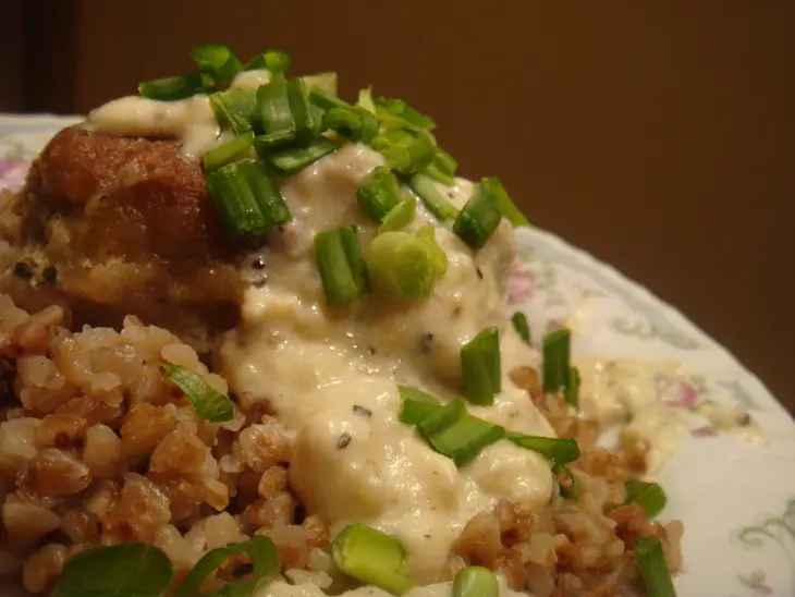 Зразы мясные с сыром и сливочным соусом: шаг 2