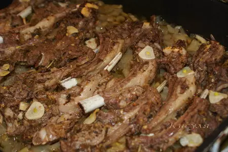 Баранья корейка с гарниром из бобовых и перловки: шаг 4