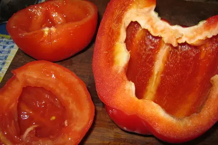 Коктейль из морепродуктов  с овощами=): шаг 2