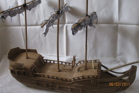 Пиратский корабль из торта "наполеон": шаг 30