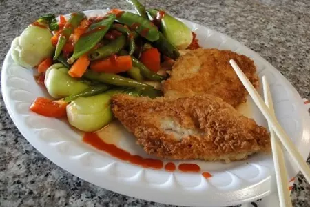 Жаренная махи-махи с овощами: шаг 7