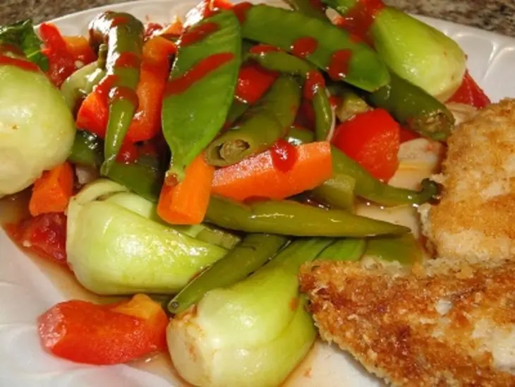 Жаренная махи-махи с овощами: шаг 8