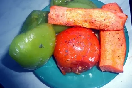 Салат из запеченых овощей и куриных желудочков: шаг 3