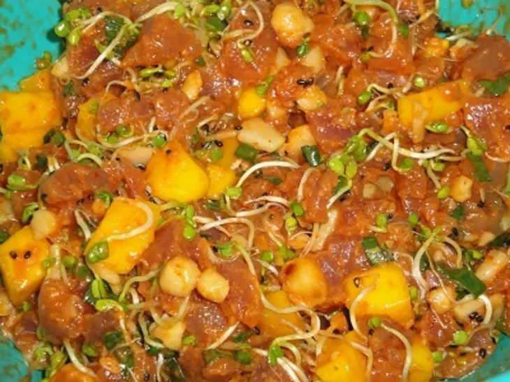 Тунец с макадамия орехами и манго: шаг 4