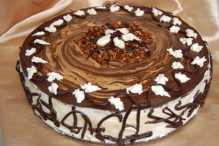 Кофейный торт с карамелизированным миндалем (как вариант): шаг 21