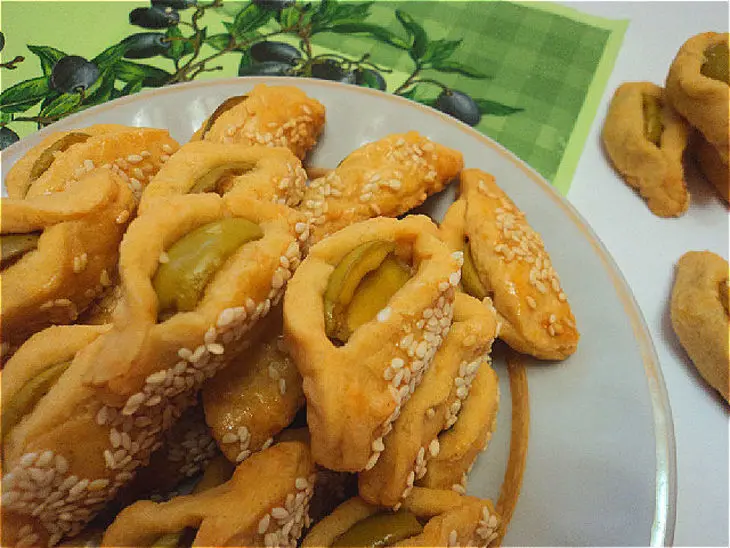 Печенье с оливками и кунжутом.: шаг 6