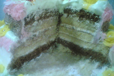 Торт бисквитный, трехъярусный.: шаг 2