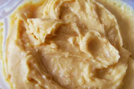 Миндальные профитроли с кремом из крыжовника  и апельсина со сливками: шаг 6