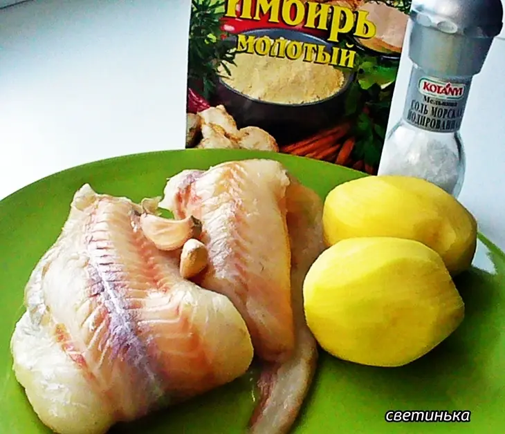 Рыбные лепешки: шаг 1