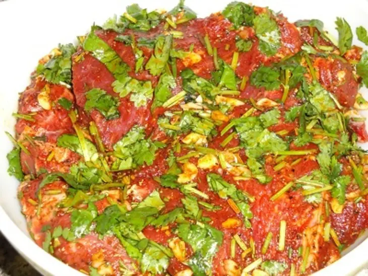 Нью-иорк стэйк с ромеско соусом и овощами: шаг 3