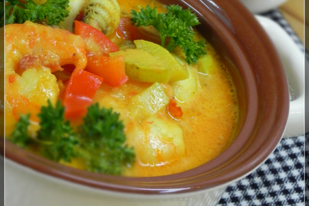Густой овощной суп с морепродуктами: шаг 1