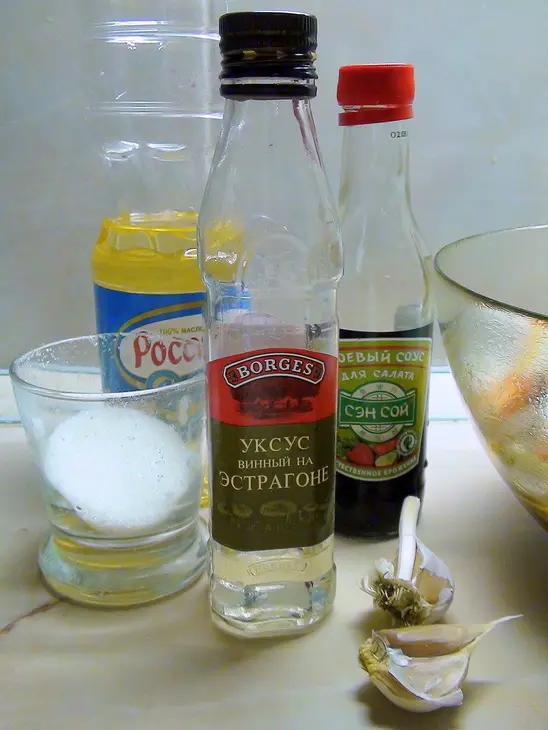 Острый овощной салат с куриными желудками.: шаг 4