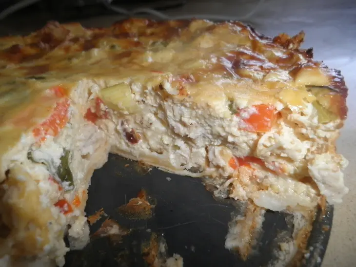 Средиземноморье у вас дома. чизкейк с курицей .: шаг 4