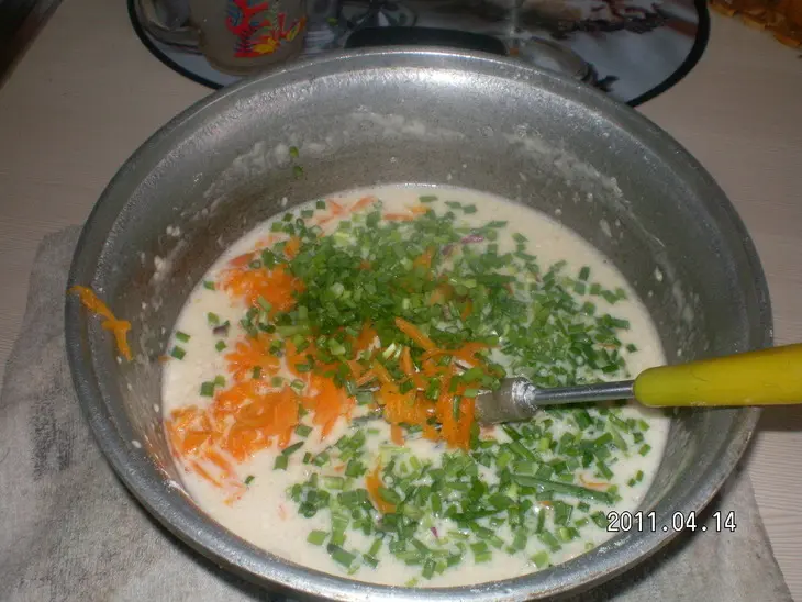 Омлетный блинчик с мясом: шаг 3