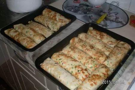 Омлетный блинчик с мясом: шаг 6